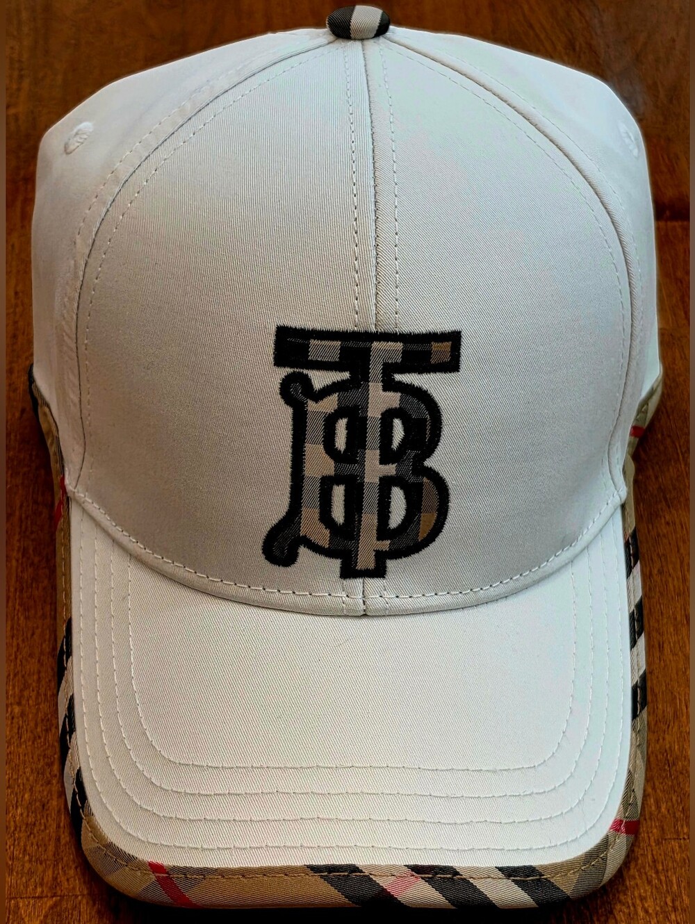 Burberry White Monogram Baseball Cap